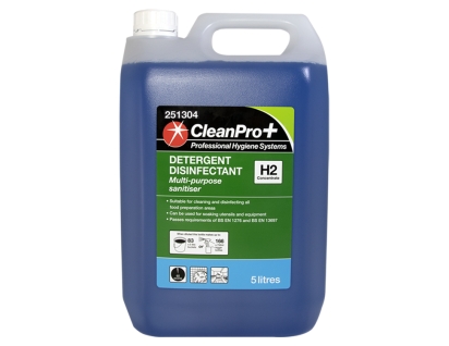Clean Pro+ Detergent Disinfectant H2 - Concentrate 5 Litres