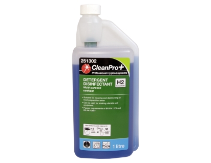 Clean Pro+ Detergent Disinfectant H2 Concentrate 1 Litre