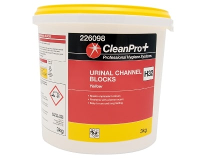 Clean Pro+ Yellow Urinal Channel Blocks H32 3kg