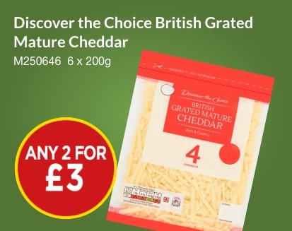 Discover the Choice British Grated Mature Cheddar