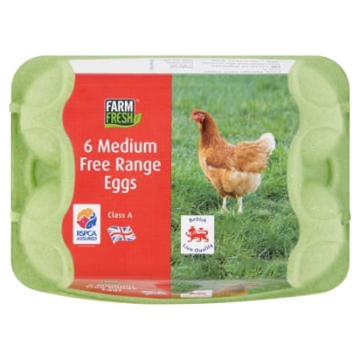 Farm Fresh 6 Medium Free Range Eggs