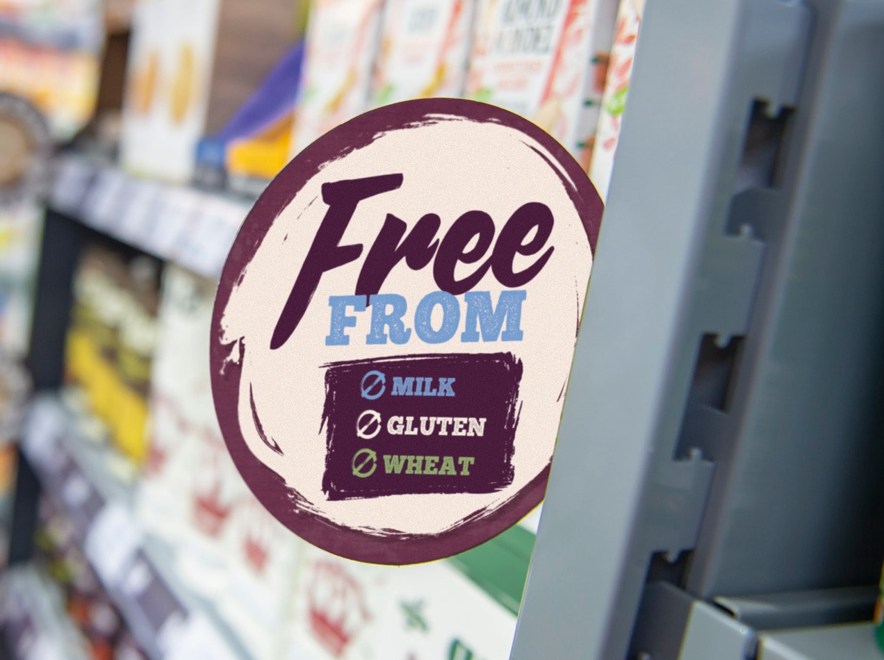 Free from Milk, Gluten, Wheat