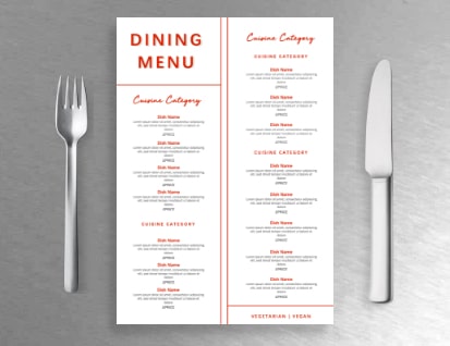 Dinner Menu