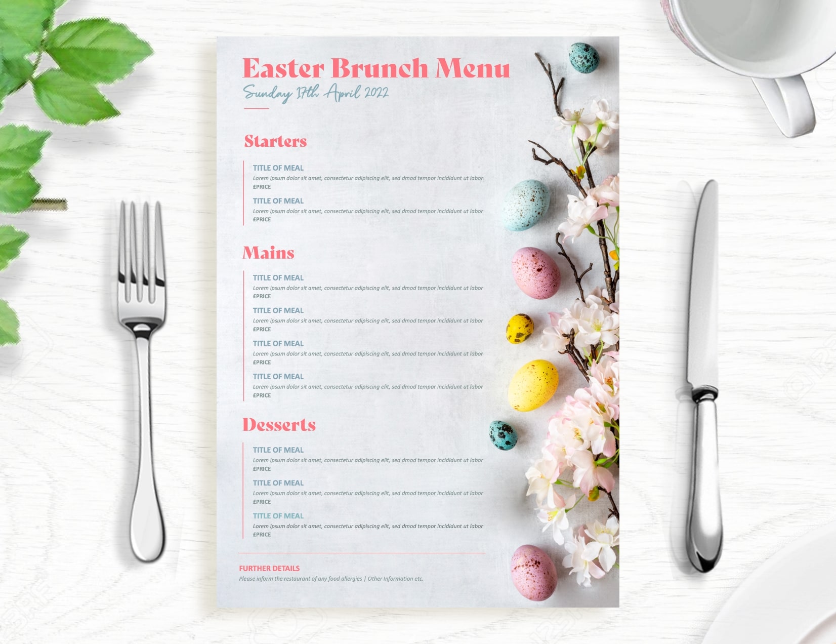 Easter Menu